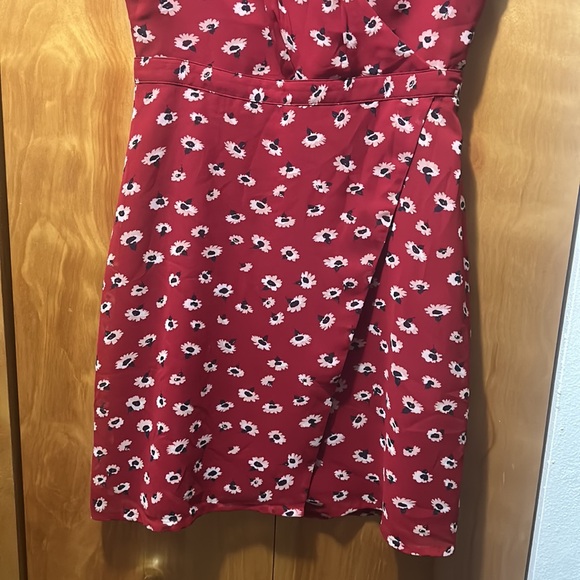 Light Flaws Madewell Red Floral Dress Size 0 - Picture 2 of 13